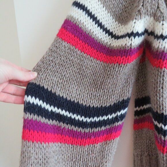 XIRENA Lander Striped Open Front Alpaca Blend Cardigan Bohemian Comfy - Size M - Picture 8 of 13